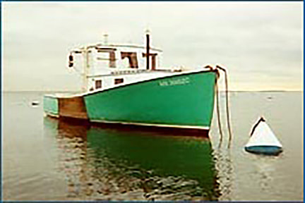 1979 32 foot frank day lobster power boat restored and refit by south shore boatworks on mooring in maine